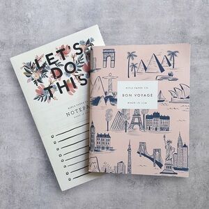 NEW Rifle Paper Co. “Let's Do This” Everyday Notepad + NWOT Bon Voyage Journal
